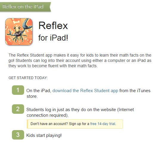 Great Find The Reflex Math App For Ipad Room 318 And 319 S